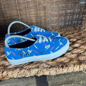 Vans Women's Blue & White Vivienne Westwood Sneakers Size 7.5
